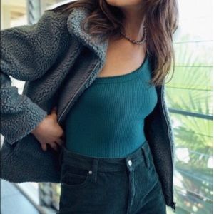 Urban Outfitters Ribbed One Shoulder Top Size S